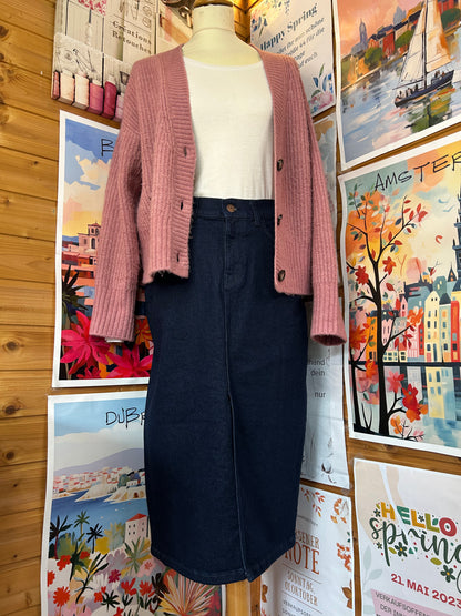 Damen DENIM Rock mit Schlitz dunkelblau - C&A - Gr. M / 38
