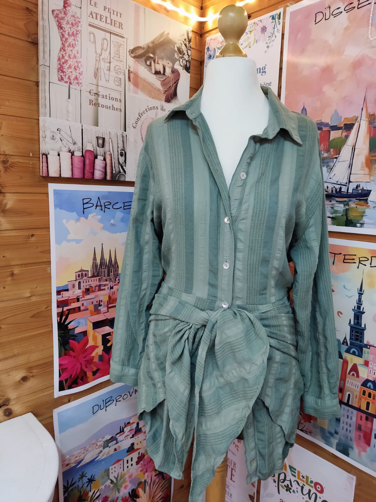Außergewöhnliches Kleid mit Binde - Detail - Zara - Gr. M/38