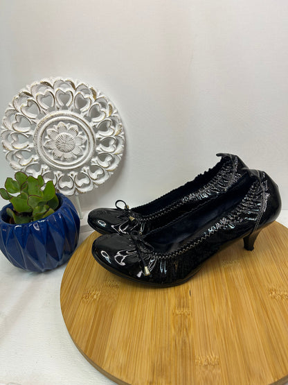 Elegante Damen-Pumps / Schuhe aus dunkelblauen Lackleder - andrea puccini - Gr. 39