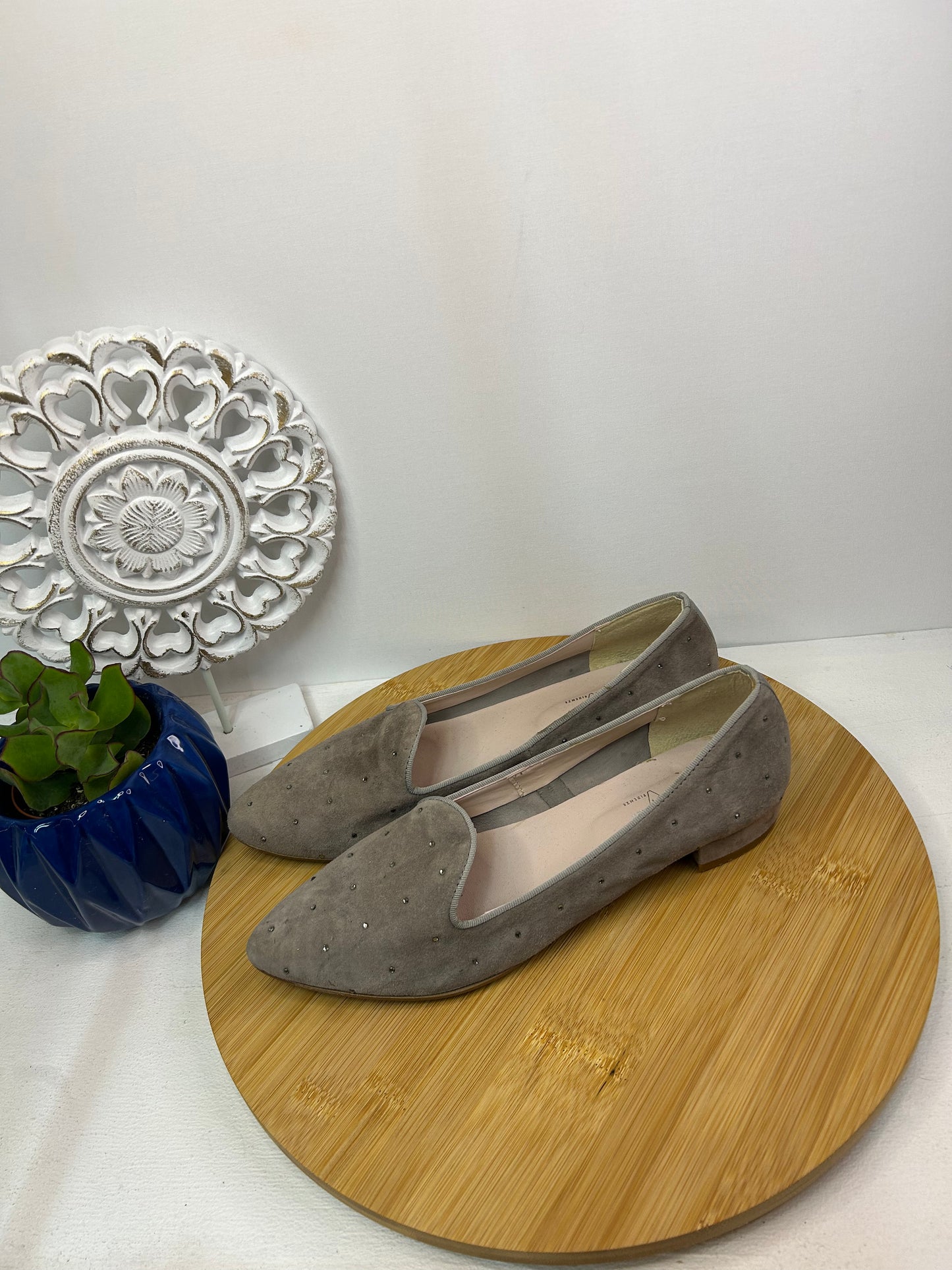 Elegante Damen-Slipper / Schuhe aus weichem Veloursleder - Giorgio Venuti - Gr. 38