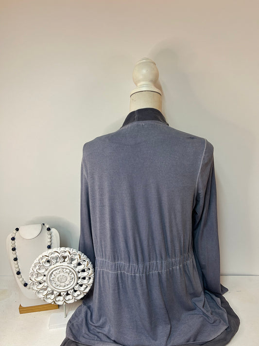 Leichte Damen-Strickjacke in elegantem Petrol mit offenem Schnitt - Street One - Gr. L / 40 - XL / 42