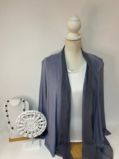 Leichte Damen-Strickjacke in elegantem Petrol mit offenem Schnitt - Street One - Gr. L / 40 - XL / 42