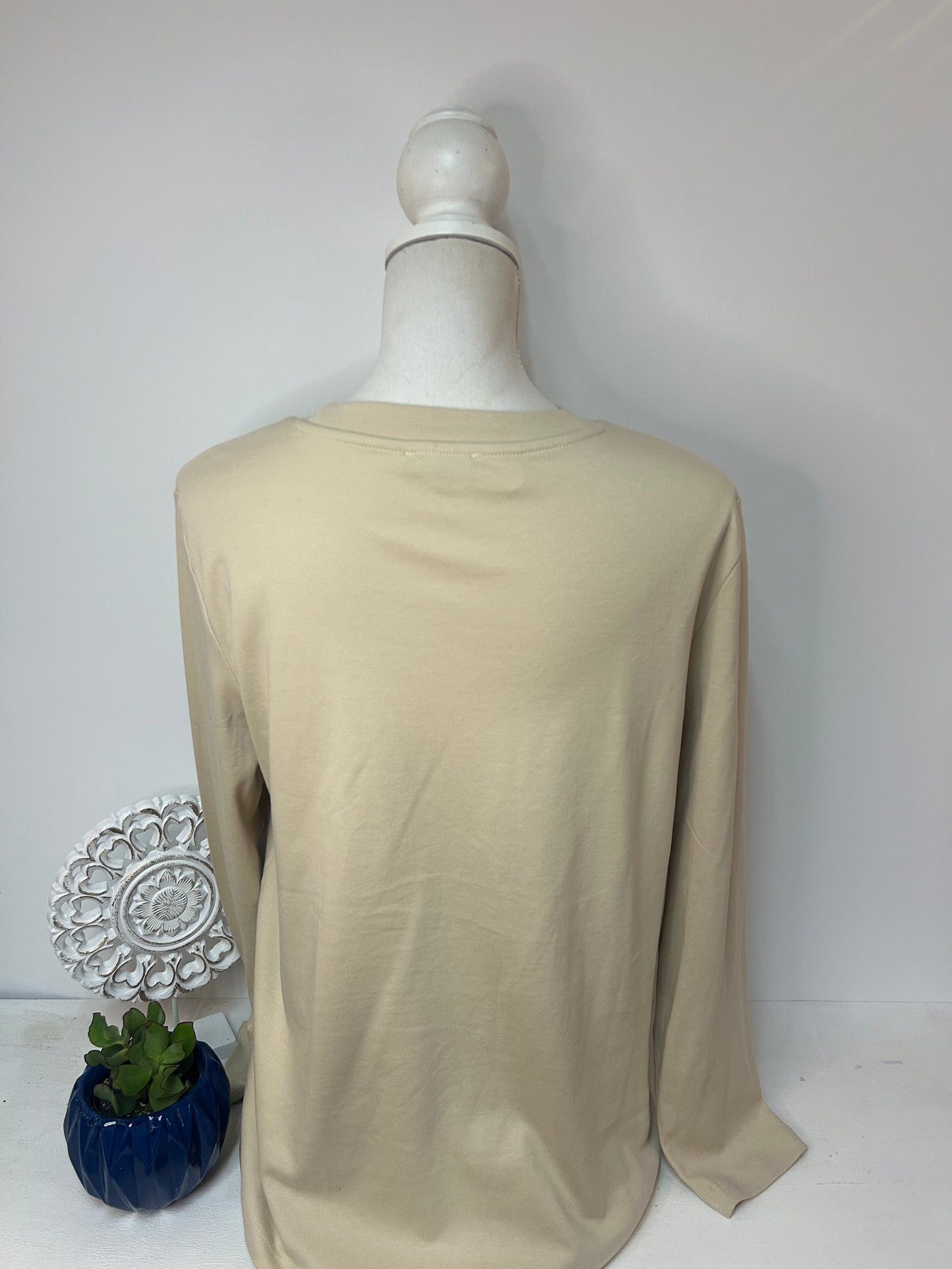 Beiges Damen Sweatshirt mit modernem Kunstprint - C&A - Gr. L / 40