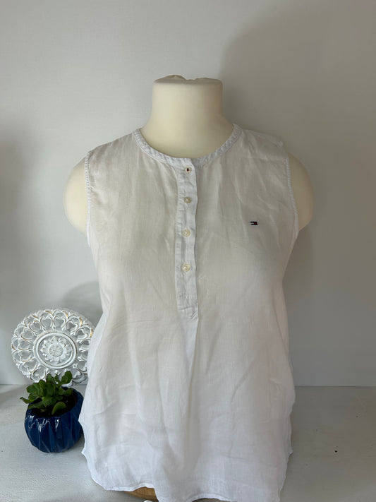 Damen Top Weiß - Tommy Hilfiger - Gr. 44 / 46 - Plus Size