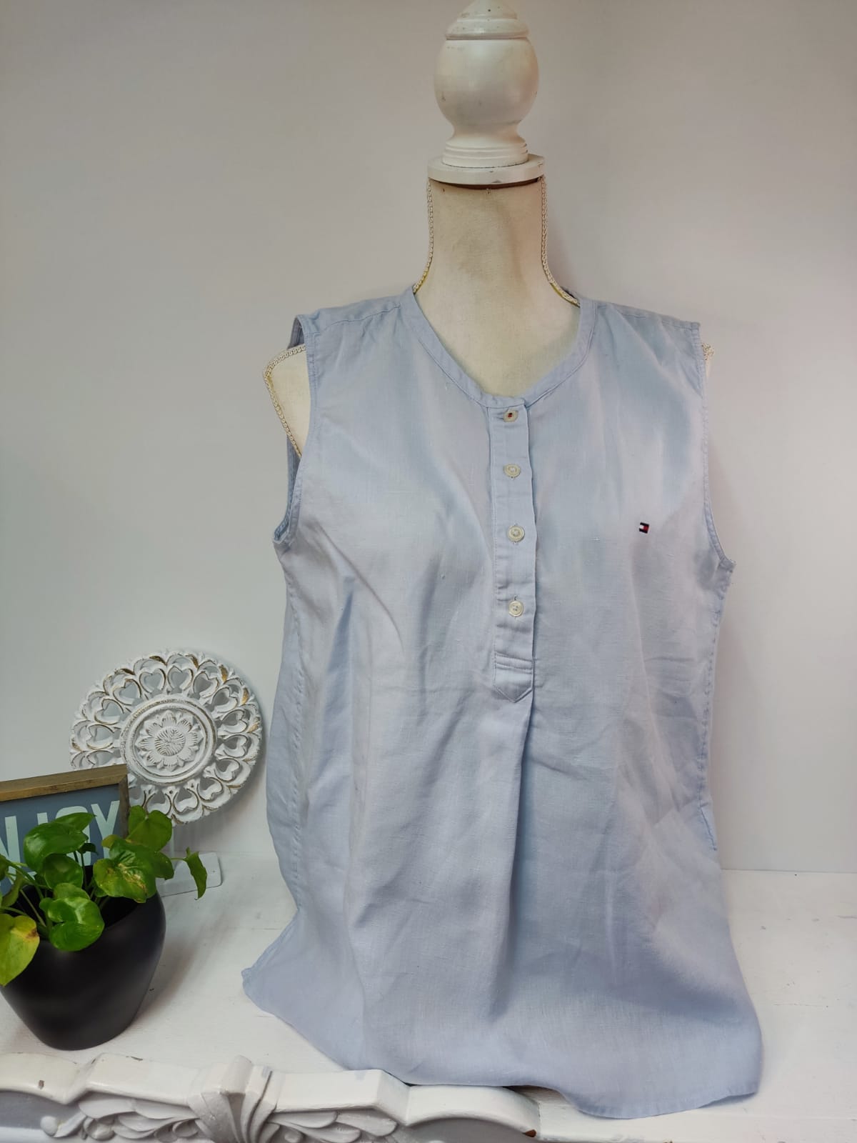 Ärmelloses Damen-Top in Hellblau - Tommy Hilfiger - Gr. L/XL - 40/42