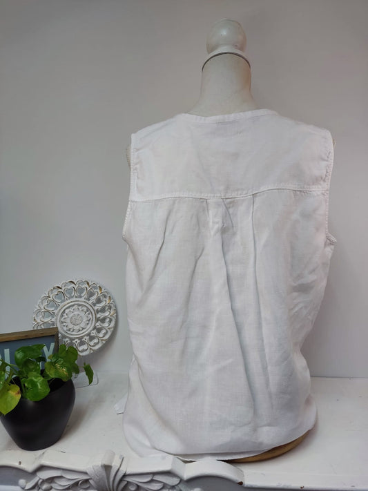 Ärmelloses Damen-Top in Weiß - Tommy Hilfiger - Gr. L/XL - 40/42