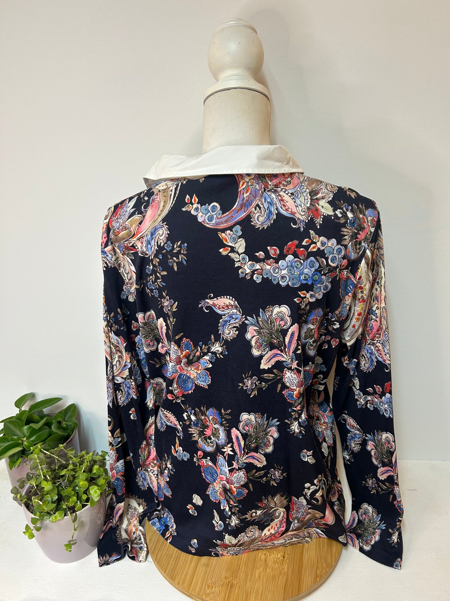 Elegantes Damen Sweatshirt mit floralen Paisley-Mustern - efixelle - Gr. 44