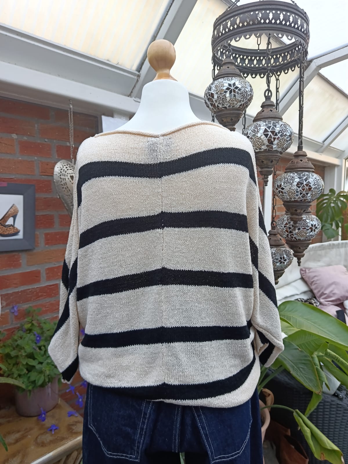 Gestreifter Strickpullover - C&A - Gr. M