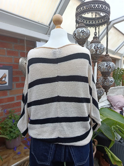 Gestreifter Strickpullover - C&A - Gr. M