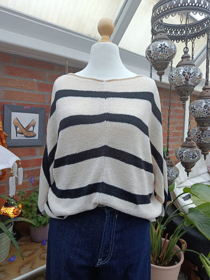 Gestreifter Strickpullover - C&A - Gr. M