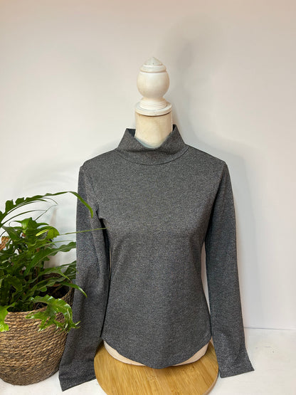 Rollkragen Glitzer Sweatshirt - Jake`s - Gr. M / 38