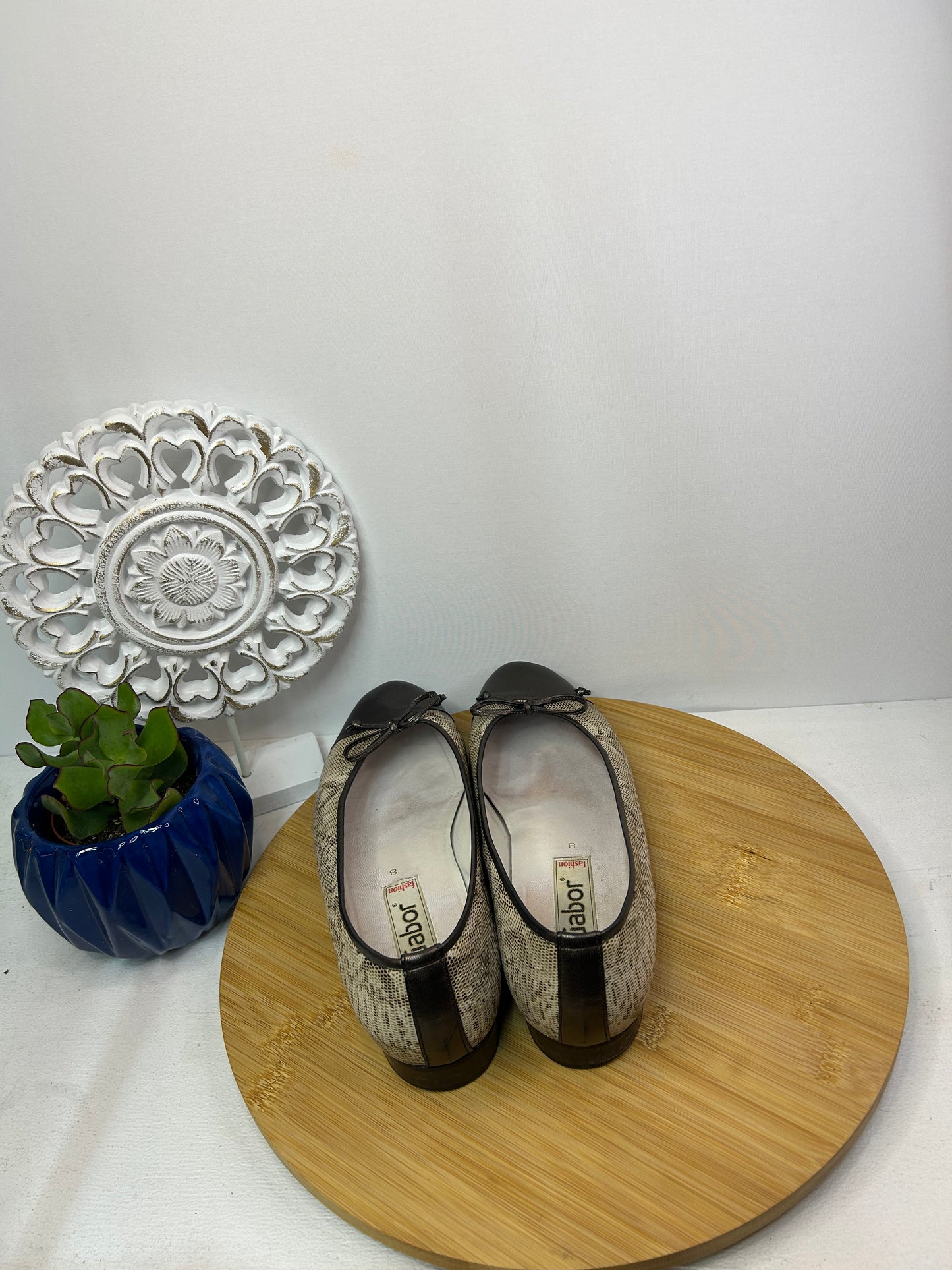 Hochwertige Damen-Ballerinas / Schuhe aus Leder in Braun-Beige - Gabor - Gr. 41