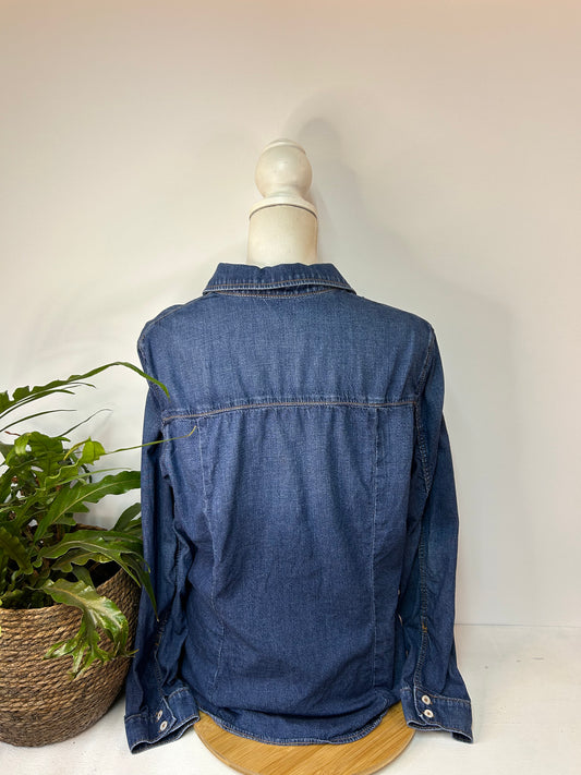 DENIM Blusen Hemd - C&A - Gr. L / XL - 40 / 42 - 100% Baumwolle