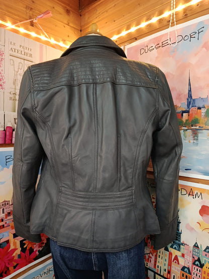Butterweiche Lederjacke im Vintage Stil - Street One - Gr. S/36