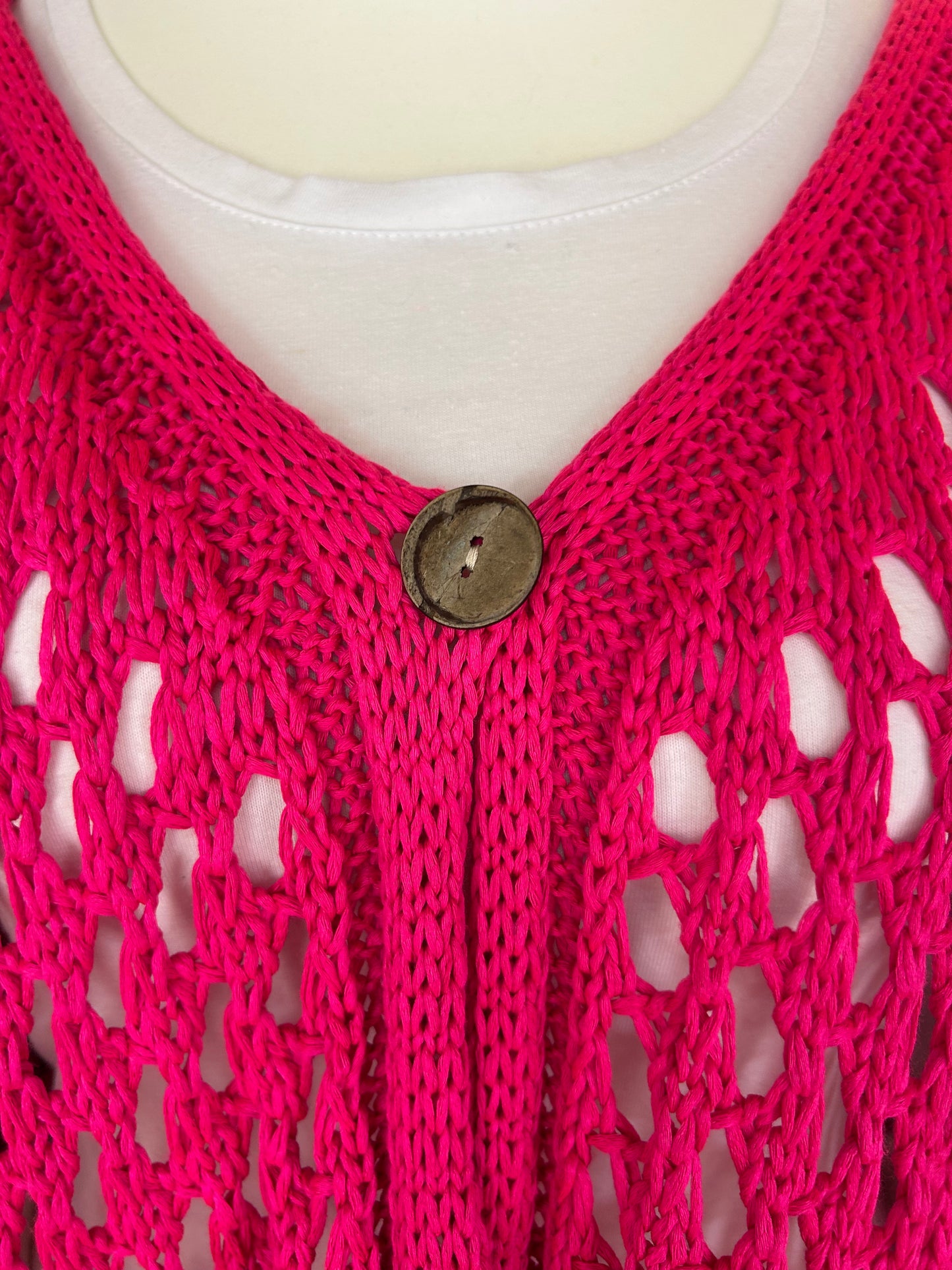 Oversize Cardigan Pink mit Knöpfen - Gr. 40 - 46