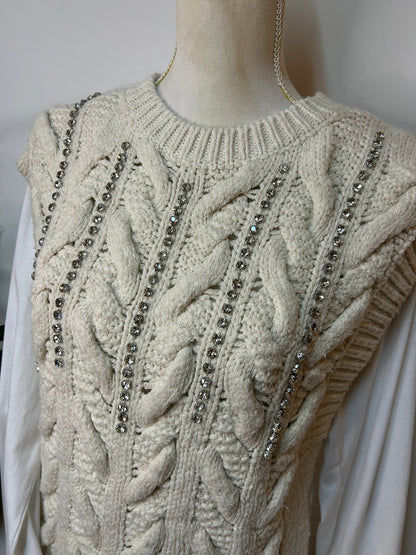 Süßer Pullunder mit Strass Steinen - C&A - Gr. L / 40