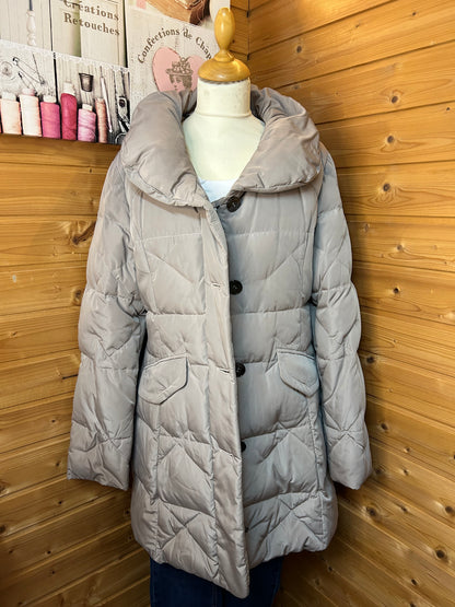 Beige, warme Stepp-Winterjacke mit großem Kragen - Gil Bret - Gr. L / XL - 40 / 42 - Designer