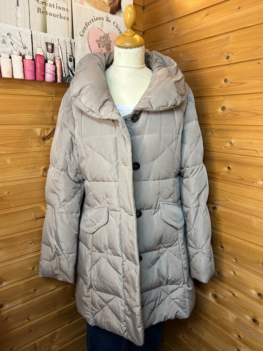 Beige, warme Stepp-Winterjacke mit großem Kragen - Gil Bret - Gr. L / XL - 40 / 42 - Designer