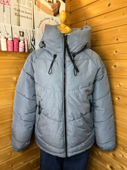 Petrolfarbene Winterjacke mit Kapuze - Khujo - Gr. M / 38